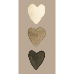 Servíettur - hearts cream/natur