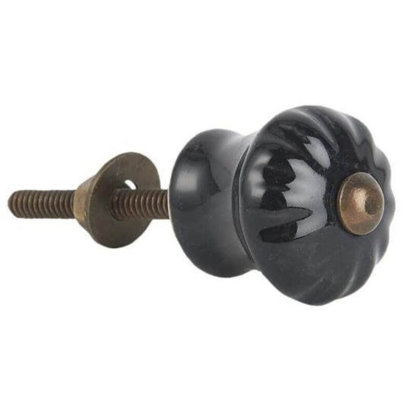 Keramik húnn/halda - Svört 2.5cm