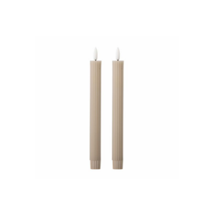 PONZA - LED stjakakerti, beige 2stk