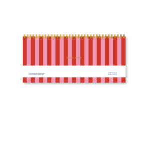 A. Journal - Fabrique Deskplanner, Stripes Pink Red