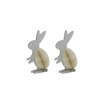 Kanínur 2í pk kremaðar h:14cm