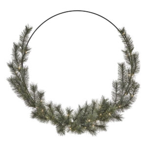 GIANT - krans m/greni og LED, 65cm