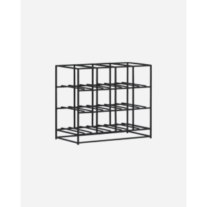 Vínrekki f/ 12 flöskur, svart