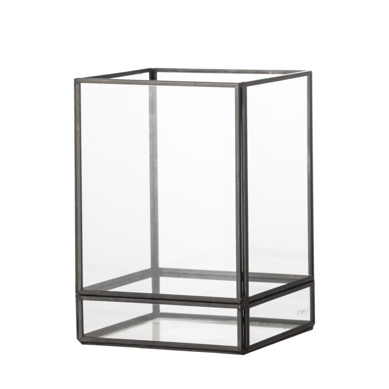 Filula Votive glerbox svart 12x12h:17cm