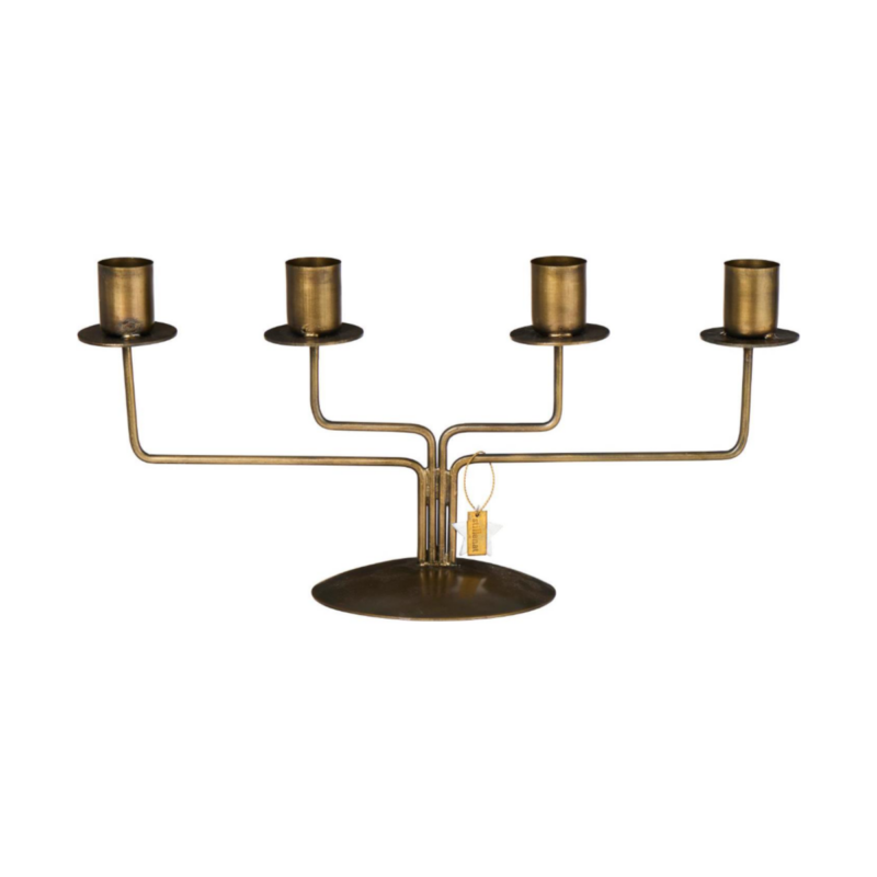 Kertastjaki f/ 4 kerti - brass, 14.2cm