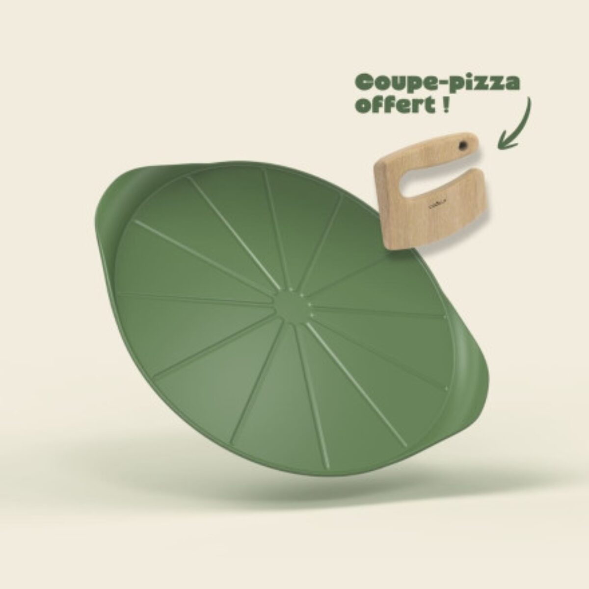 COOKUT - Pizza mót m/ hníf, grænt