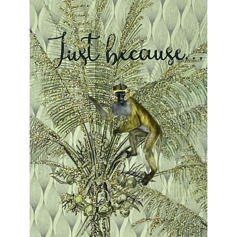 Kort - Api í tré "Just because"