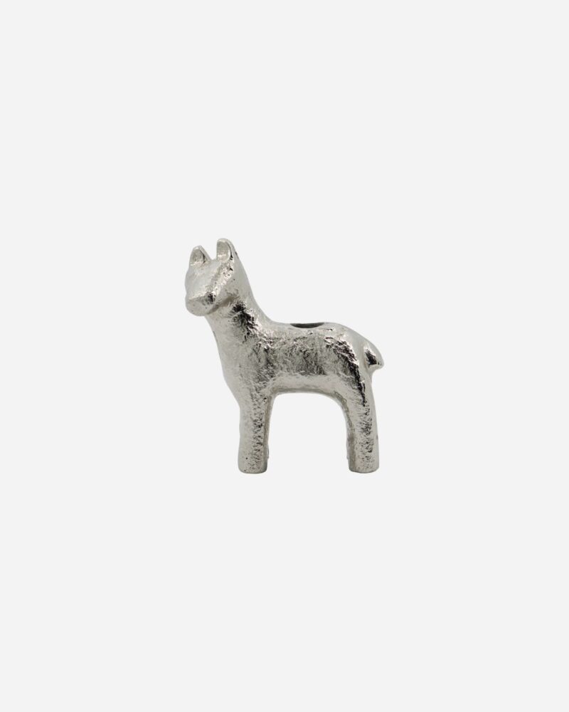 Kertastjaki Horse antique silfur h:7,5cm