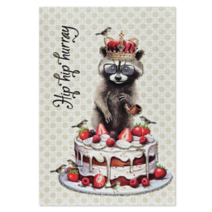 Kort - Hipp hip hurray Racoon
