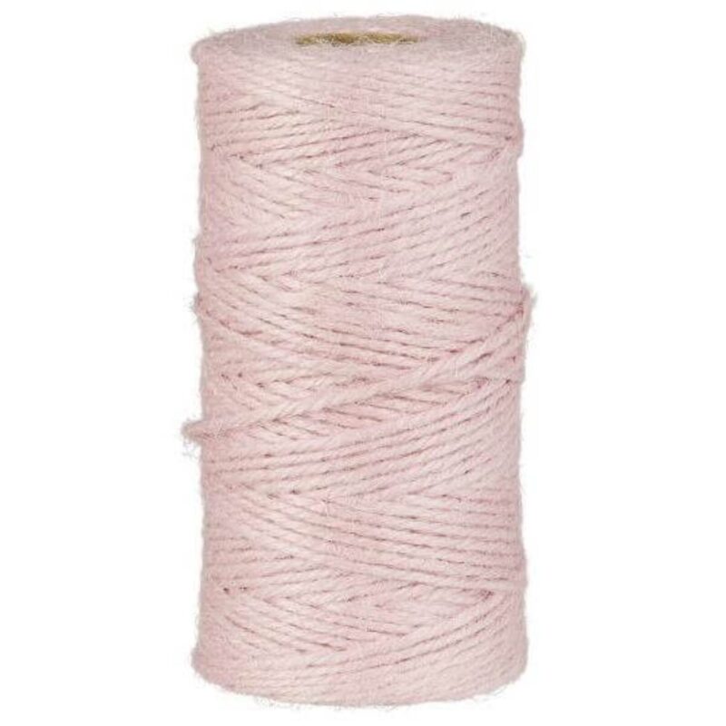 Jute gjafaborði - bleikt, 100m