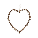 heart of cones, w/ jute string 40cm