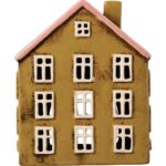 NYHAVN - Kertahús, brúnt m/ bleiku þaki