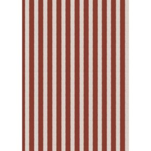 Gjafapappír - Röndótt, rautt 5m
