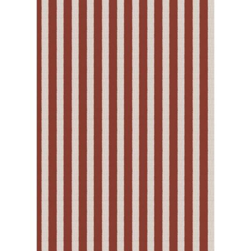 Gjafapappír - Röndótt, rautt 5m