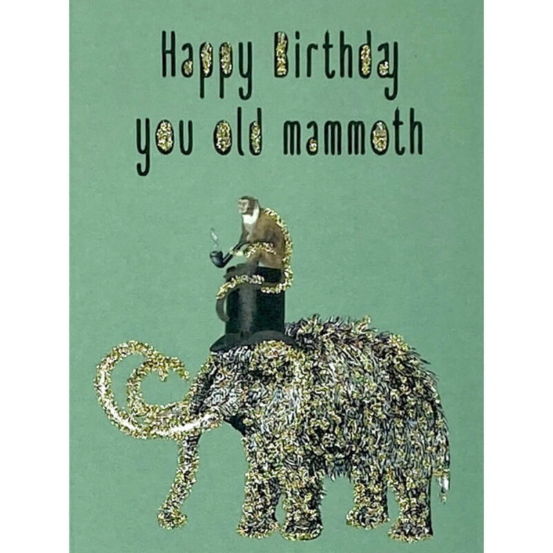 Kort - "Happy Birthday you old mammoth"