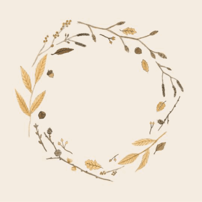 Servíettur - Autum wreath