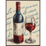 Mynd Wine 30x40cm án ramma