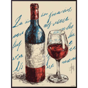 Mynd Wine 30x40cm án ramma