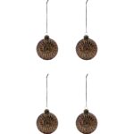 CIRCULO - Jólakúlur, brúnar