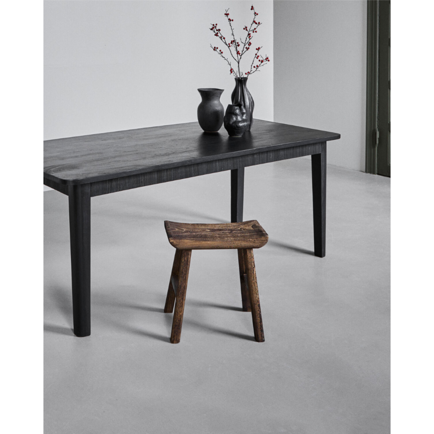 BALANCE - Borðstofuborð, svart 90x200cm