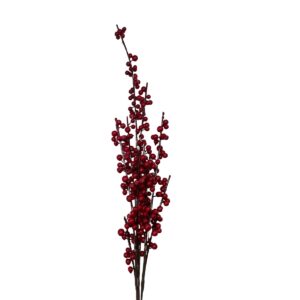 Ilex - grein m/rauðum berjum h:91cm