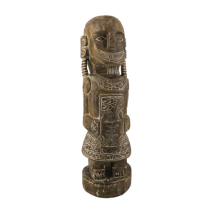 Carved Primitive Totem 25x25x100cm