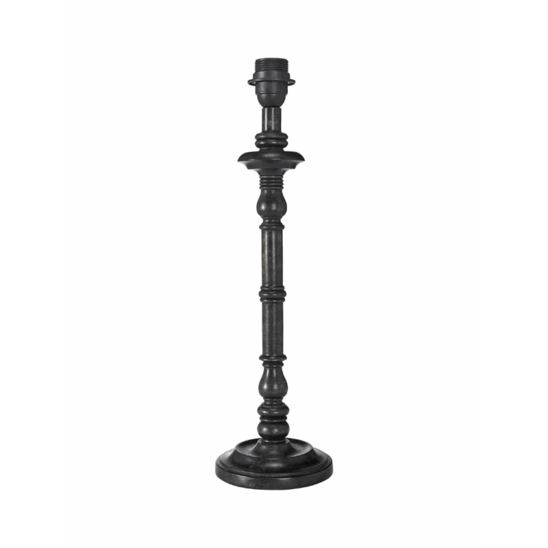 Lampastandur - Svartur/viðar, 41cm