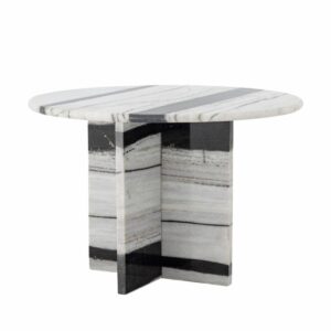 ROSITO - Sófaborð, hvítur/svartur marmari