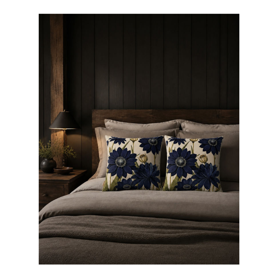 Blue Velvet Bloom - púði - Image 3