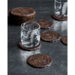 COASTER - Glasamottur, Chocolate, 6stk