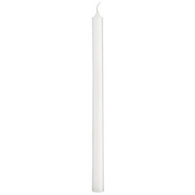 Mjótt kerti - Hvítt, 20cm