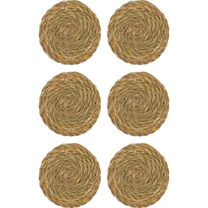 COASTER - Glasamottur, natur 6stk