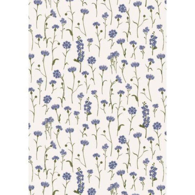 Gjafapappír - cornflowers, 5m