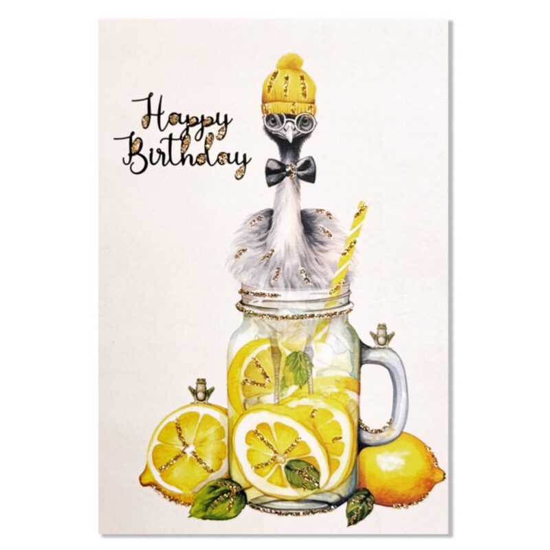 Kort - Happy Birthday lemon