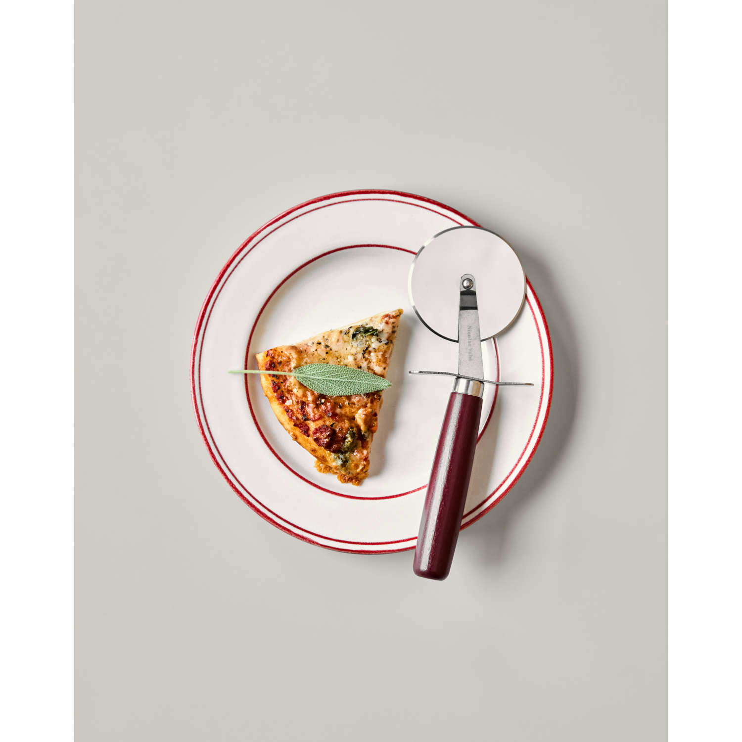 Pizza hjól, dökkrautt - Image 3