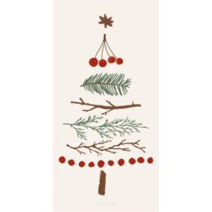 Servíettur - Christmas tree, 16stk