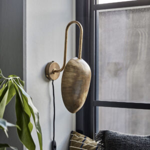 SWAN - veggljós, antik brass