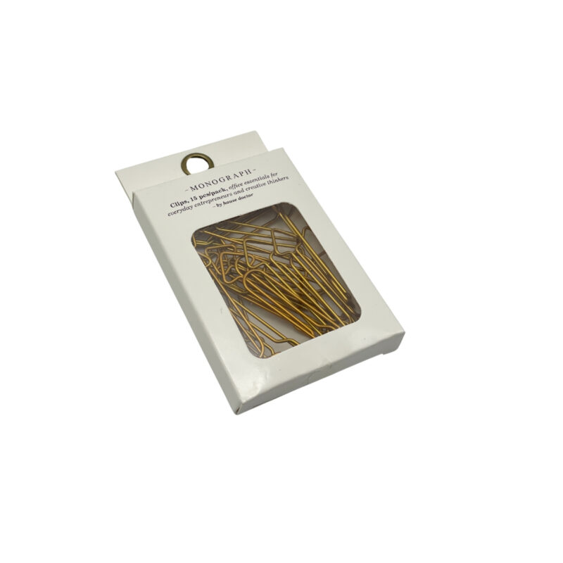 Bréfaklemma - Arrow, brass 15stk