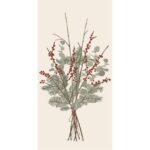 Servíettur - Christmas bouquet, 16stk