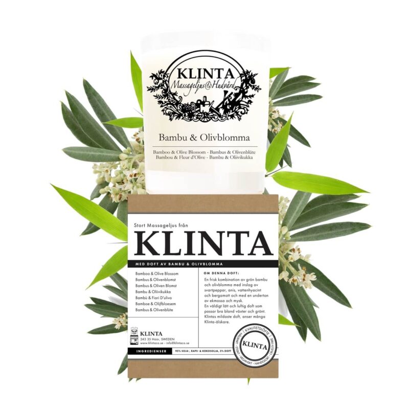 KLINTA ilm/nuddkerti -  Bambus/ólífu blossom
