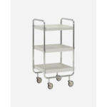 Hjólaborð Roll Hvítt/silvur h:85 42x38cm