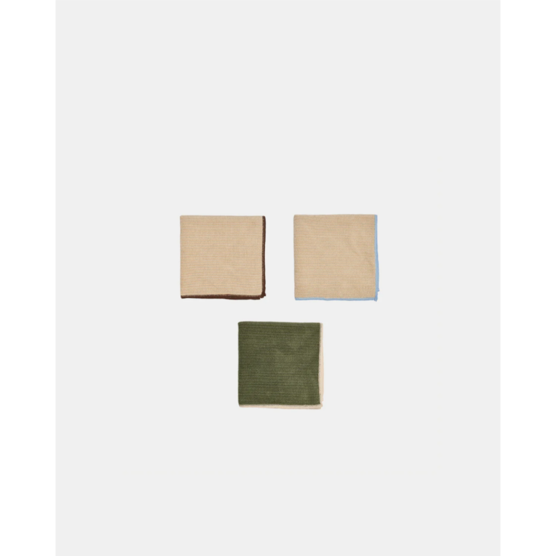 Microfiber borðtuskur, 3stk camel/brown