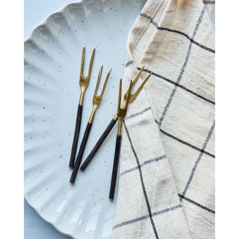 FORK - Tapas gafflar, antique brass 4stk - Image 4