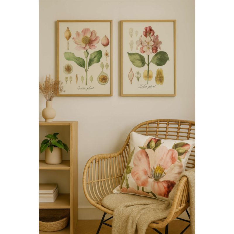 Mynd Flora pink 30x40cm án ramma - Image 2