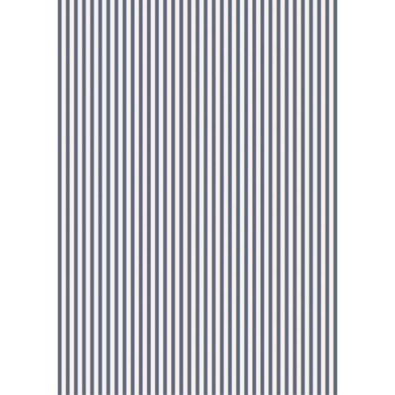Gjafapappír - bláar rendur, 5m