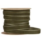 Velúr Gjafaborði - moss green, 10m
