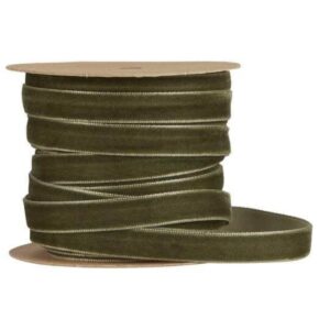 Velúr Gjafaborði - moss green, 10m
