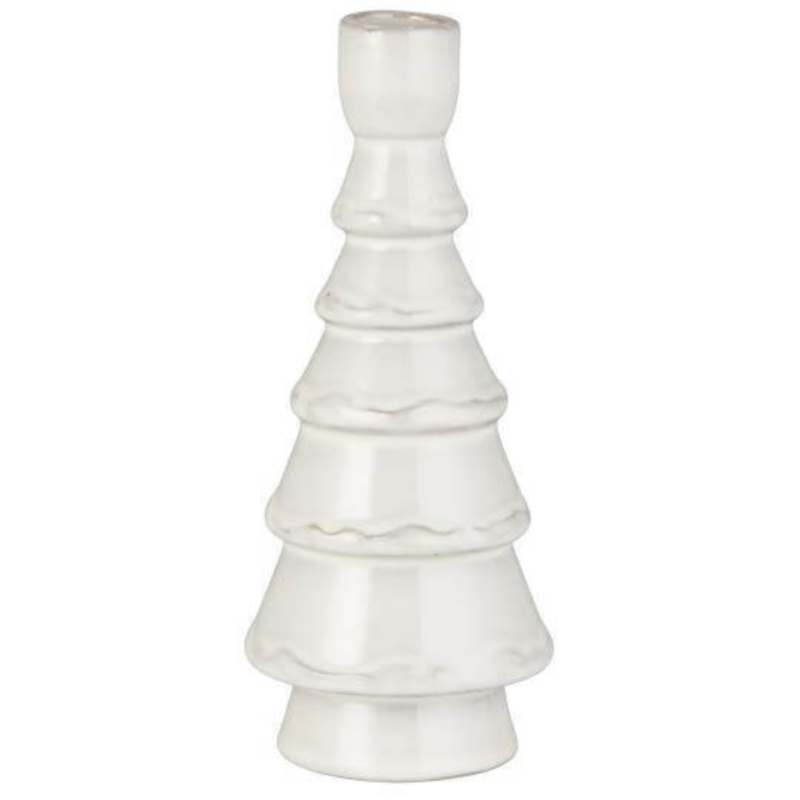 Tré kertastjaki - hvítt, 20.5cm