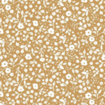 Servíettur - mustard m/blómum