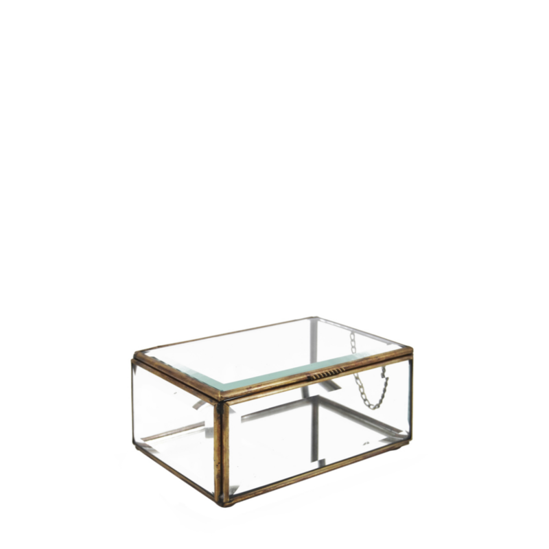 BISEL – Glerbox m/loki, 11cm - Fakó